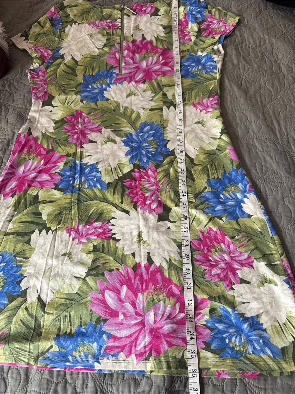 Tommy Bahama Floral V-Neck Mini Dress in Pink, Blue, White & Green